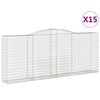 vidaXL Schanskorven 15 st gewelfd 400x50x160/180 cm ijzer