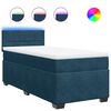 vidaXL Boxspring met matras fluweel blauw 90x190 cm