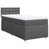 vidaXL Boxspring met matras stof donkergrijs 80x200 cm