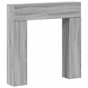 vidaXL Haardomlijsting Grijs Sonoma 102 x 18 x 100,5 cm Bewerkt hout