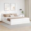 vidaXL Opslag bed met matras met matras met opslag 2 pcs Wit Leer
