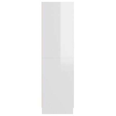 vidaXL Kledingkast 82,5x51,5x180 cm spaanplaat hoogglans wit