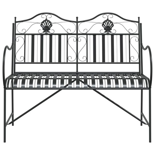 vidaXL Tuinbank Zwart 103,5 x 59 x 89 cm Staal