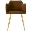 vidaXL Eetkamerstoelen 2 st fluweel bruin