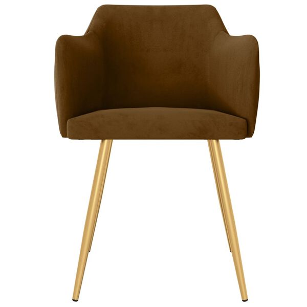 vidaXL Eetkamerstoelen 2 st fluweel bruin