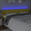 vidaXL Hoofdbord LED 203x16x78/88 cm stof groen