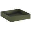 vidaXL Plantenbak Olijfgroen 100 x 100 x 20 cm Koudgewalst staal