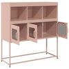 vidaXL Dressoir 100,5x39x107 cm koudgewalst staal roze