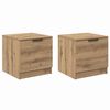 vidaXL Bed kast 2 st Artisan Eiken 40 x 39 x 40cm Bewerkt hout