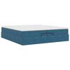 vidaXL Ottoman bed met matrassen 200x200cm fluweel donkerblauw