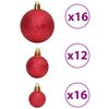 vidaXL Kerstballen 100 st 3/4/6 cm wijnrood