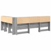 vidaXL Opberghoofdbord met plank Grijs Sonoma 140 cm Bewerkt hout