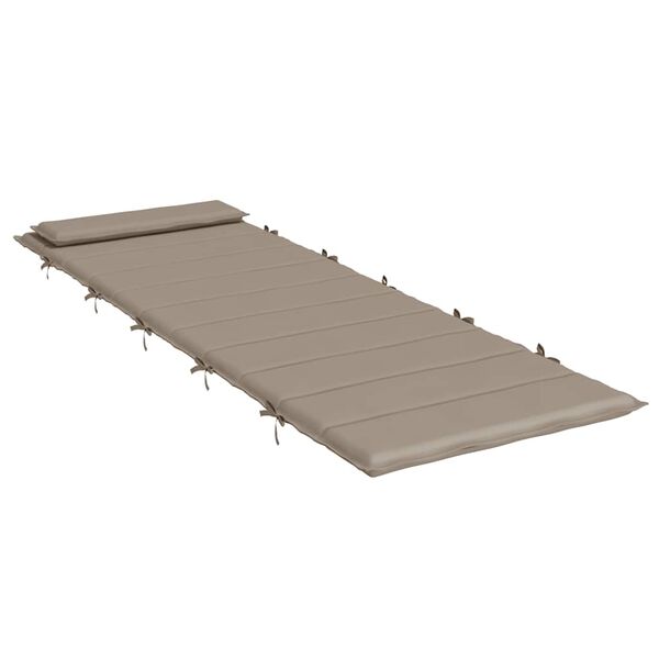 vidaXL Ligbedkussen 180x60x4 cm oxford stof taupe