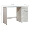 vidaXL Bureau met lades 110x50x74 cm massief grenenhout