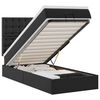 vidaXL Ottoman bed met matras en LED's 100x200cm kunstleer zwart