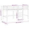 vidaXL Kinderhoogslaper met tunnel 80x200 cm massief grenenhout roze