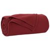 vidaXL Gooi Deken Bordeaux Rood 270 x 240 cm Fleece