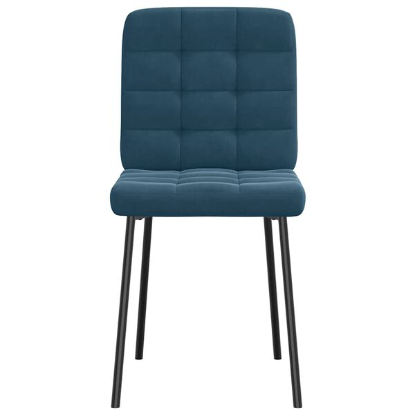 vidaXL Eetkamerstoelen 4 st fluweel blauw