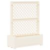 vidaXL Grote planter met trellis Wit 99,5 x 43 x 133,5 PP