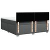 vidaXL Boxspring met matras stof donkergrijs 180x200 cm