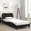 vidaXL Bedframe zonder matras "Hvar" kunstleer zwart 90x200 cm