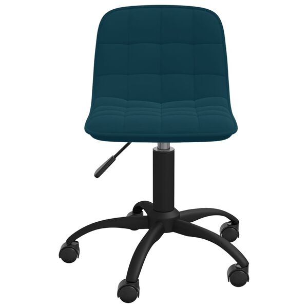 vidaXL Eetkamerstoelen draaibaar 2 st fluweel blauw