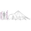 vidaXL Teepee Tent met dak Groen en Grijs 600 x 600 x 347 cm