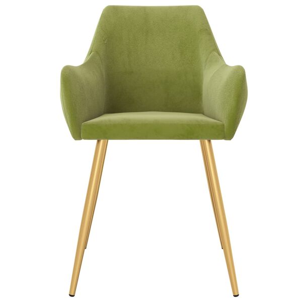 vidaXL Eetkamerstoelen 6 st fluweel lichtgroen