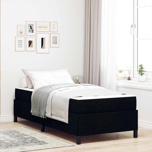 vidaXL Boxspringbed Zwart 90 x 200 cm Stof