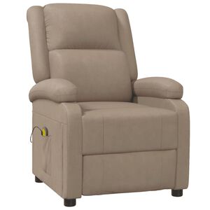 vidaXL Massagestoel kunstleer cappuccinokleurig