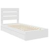 vidaXL Opslag bed met hoofdeinde met lade Wit 70 x 190 cm Bewerkt hout