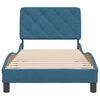 vidaXL Bedframe zonder matras fluweel blauw 80x200 cm