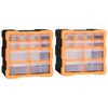 vidaXL Organisers met 12 lades 2 st 26,5x16x26 cm