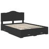 vidaXL Bedframe met hoofdeinde Zwart 140 x 190 cm Bewerkt hout