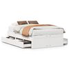 vidaXL Bedframe zonder matras met lades grenenhout wit 135x190 cm