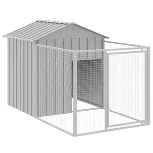 vidaXL Hondenhok met dak 117x201x123 cm gegalvaniseerd staal