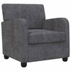 vidaXL Fauteuil Donkergrijs Chenille