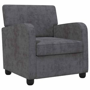 vidaXL Fauteuil Donkergrijs Chenille