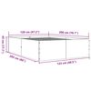 vidaXL Bedframe LED massief hout wit 120x200 cm