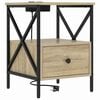 vidaXL Nachtkastje Sonoma Eiken 41,5 x 40,5 x 55 cm Bewerkt hout