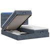 vidaXL Ottoman Bed met Matrassen en LED Donkergrijs 200 x 200 cm