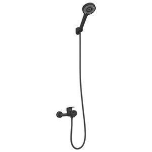 vidaXL Doucheset Zwart G 1 / 2 inch