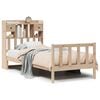 vidaXL Bed met boekenkast zonder matras massief grenenhout 75x190 cm