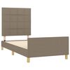 vidaXL Bedframe zonder matras 90x190 cm stof taupe