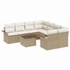 vidaXL Tuin Sofa Set 9 st Beige poly rattan