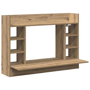 vidaXL Aan de muur bevestigd bureau artisanaal eikenkleurig