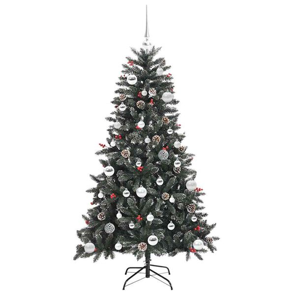 vidaXL Kunstkerstboom met 150 LED Groen 150 cm PVC en Plastic en Staal