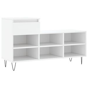 vidaXL Schoenenkast 102x36x60 cm bewerkt hout wit