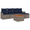 vidaXL Tuinbankenset 6 st Grijs poly rattan