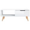 vidaXL Salontafel 100x49,5x43 cm bewerkt hout hoogglans wit